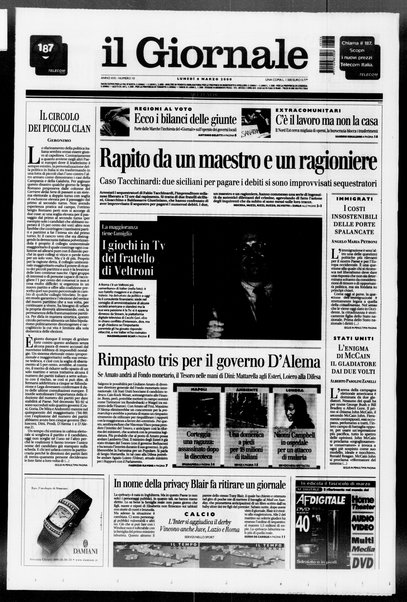 Il giornale del lunedi